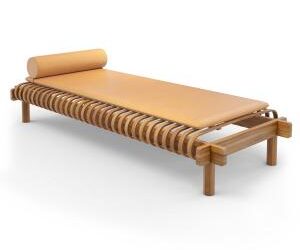 Charlotte Perriand 514 Refolo 55 Bench in Stained Oak by Cassina